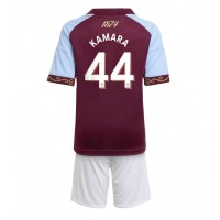 Maglia Calcio Aston Villa Boubacar Kamara #44 Prima Divisa Bambino 2025-26 Manica Corta (+ pantaloncini)